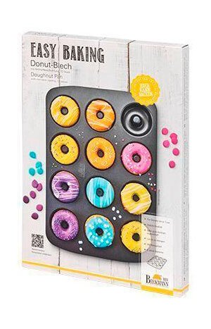Mini-Donut-Blech 26x37 cm Easy Baking grau von RBV Birkmann