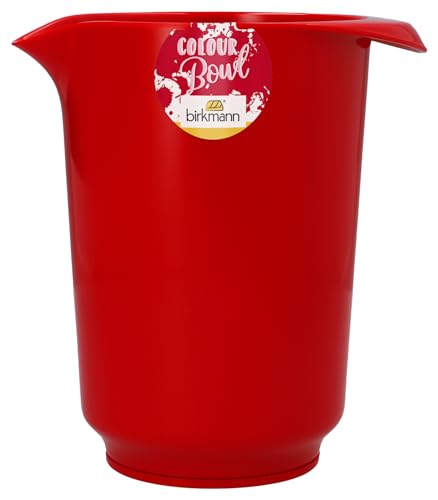 Birkmann, 708143, Rühr- und Servierschüssel, rot, 1,5 Liter, standfest, kratzfest, hohe Materialstärke, modernes Design von RBV BIRKMANN