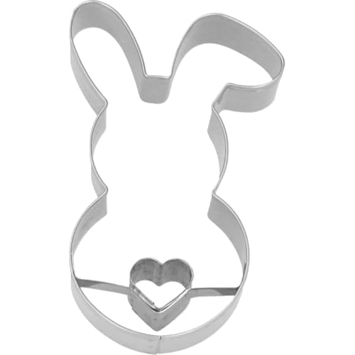 RBV Birkmann, Ausstechform Hase mit Herz, Edelstahl, 2,5×4,7×7,5 cm, 189386 von RBV Birkmann