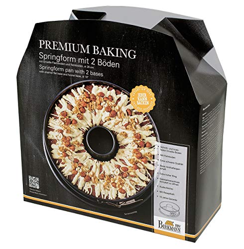 Birkmann Springform mit zwei Böden Premium Baking 26 cm Antihaftbeschichtung schnittfest von Birkmann