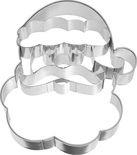 Birkmann 1010718510 Ausstechform Weihnachtsmann-Gesicht, 10,4 cm, Kunststoff, Grau, 5 x 3 x 2 cm von Birkmann