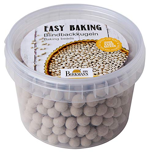 Birkmann, Easy Baking, wiederverwendbare Blindbackkugeln aus Keramik, Backerbsen zum Beschweren von Teigen, 700 g in praktischer Aufbewahrungsdose, hitzebeständig bis 230 °C, 429345 Birkmann, Easy Baking, wiederverwendbare Blindbackkugeln aus Keramik, Backerbsen zum Beschweren von Teigen, 700 g in praktischer Aufbewahrungsdose, hitzebeständig bis 230 °C, 429345 von RBV Birkmann