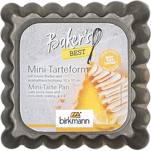 RBV Birkmann Mini-Tarteform - Grau - 10 x 10 cm - Karbonstahl - Antihaftbeschichtung RBV Birkmann Mini-Tarteform - Grau - 10 x 10 cm - Karbonstahl - Antihaftbeschichtung von RBV Birkmann