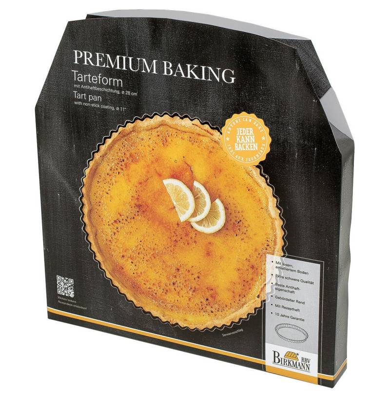 RBV Birkmann Tarteform 28 cm Premium Baking schwarz von RBV Birkmann