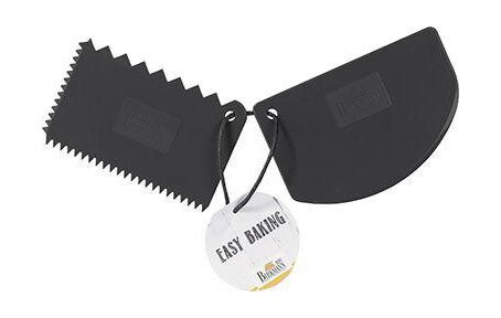 Teigkarten-Set 2-tlg Easy Baking Kunststoff grau von RBV Birkmann