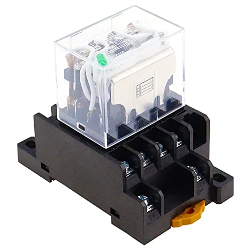 10Set LY4NJ HH64P AC 110V 220V DC 12V DC 24V 14PIN 10A Silber Kontaktieren Power Relais Spule 4PDT mit Sockel Basis LY3NJ HH62P LY2NJ(DC24V) von RBYRLDSTY