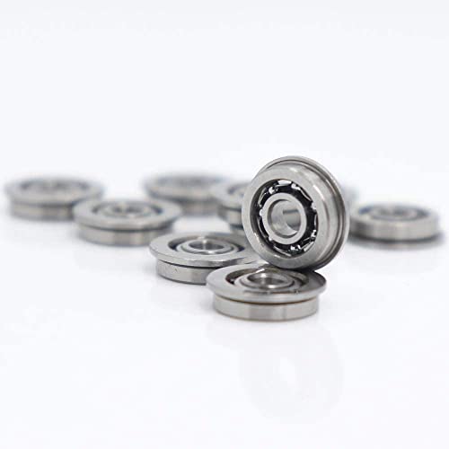 TMP1105 Flanschkugellager, 10 Stück, MF93 Flanschkugellager, 3 x 9 x 2,5 mm, ABEC 3, Miniatur-Flanschlager, nicht standardmäßige offene Rillenkugellager, 93 von RBYRLDSTY