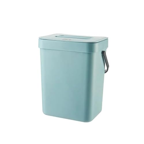 RC-BKKXXEAV Papierkorb, kleiner Kunststoff-Mülleimer, Müllbehälterkorb for Badezimmer, Waschküche, Küchen, Büros, Schlafsäle (Size : 5L, Color : Grey blue) von RC-BKKXXEAV
