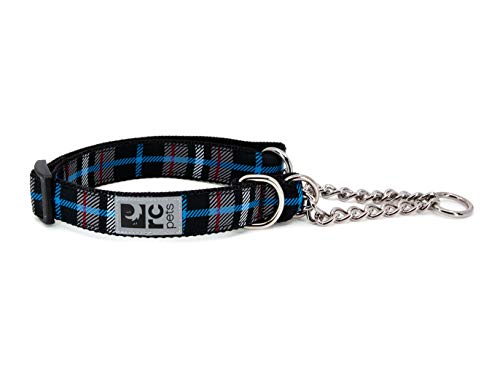 RC Pets Martingale Trainingshalsband, 2,5 cm, kariert, Größe L, Schwarz von RC Pet Products