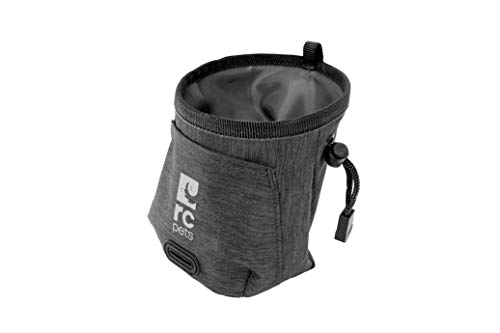 RC Pet Products Essentielle Leckerlibeutel, Trainingstasche mit Gürtelclip und Hundebeutelspender, Heather Black von RC Pet Products