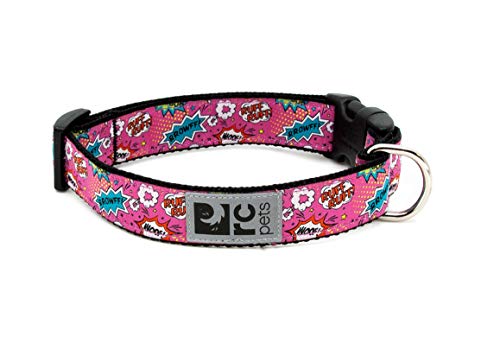 RC Pet Products Hundehalsband, 1,3 cm, verstellbar, Large, Pink Comic Sounds von RC Pet Products