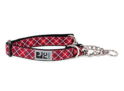 RC Pet Products Training Martingale Dog Collar, Small, Red Tartan von RC Pet Products