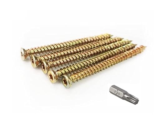 Betonschrauben mit Senkkopf, 7,5 x 100 mm, 100 Stück Inklusive Torx-Bit von RC Screws