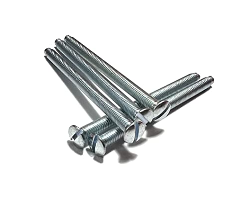 M3,5 (3,5 mm x 25 mm) Schlitz-Erhöhungssenkkopf-Schrauben für elektrische Steckdosen (20 Stück) von RC Screws