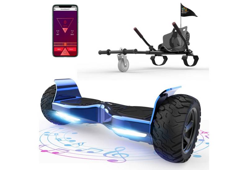 RCB TECH Balance Scooter Kart Set, 8,5'' Off-Road SUV Hoverboard mit Sitz, Go-Kart, APP, Bluetooth von RCB TECH