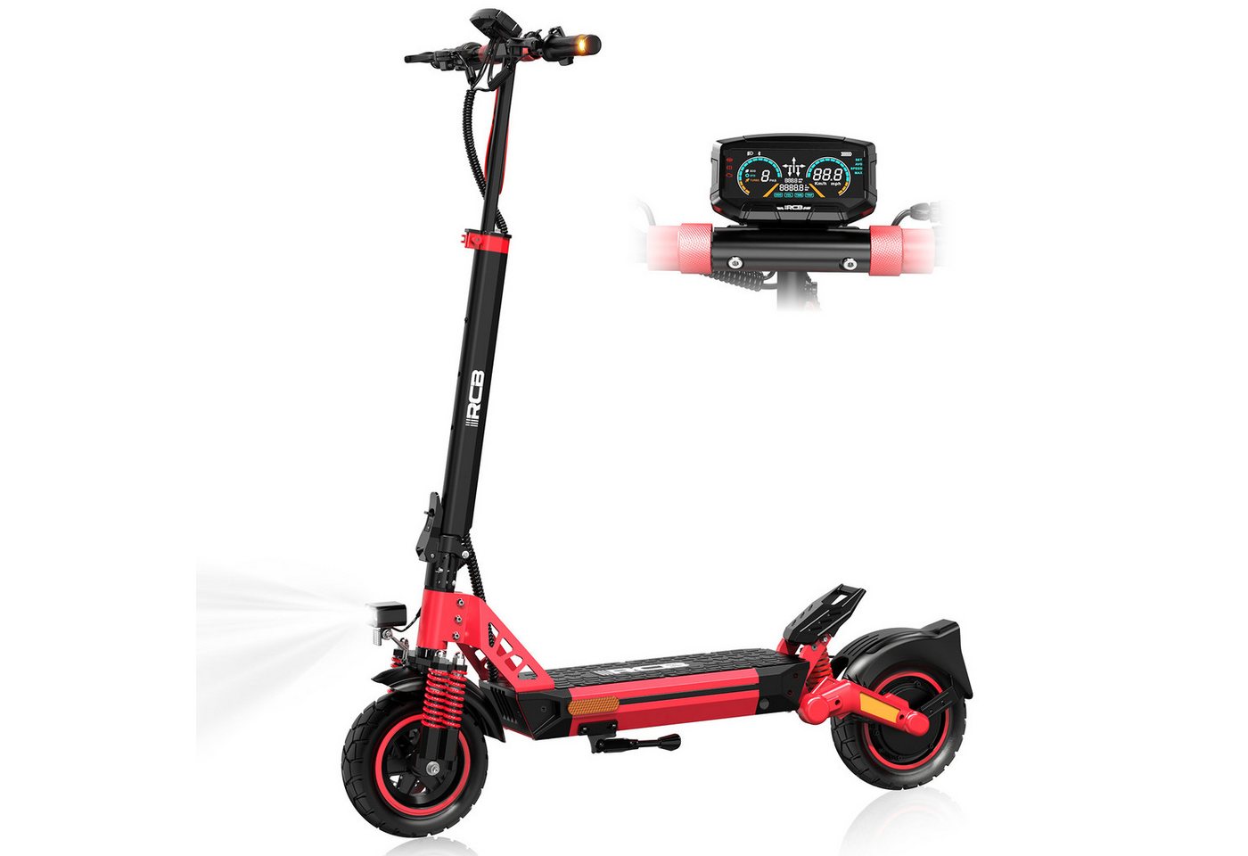 RCB TECH E-Scooter D5/D5 PRO ABE (Premium Version), NFC/Blinker/APP, 90-120KM Reichweite, 500,00 W, 20,00 km/h, bis zu 120 km Reichweite, 10 Zoll pannensicherer Reifen, klappbar von RCB TECH