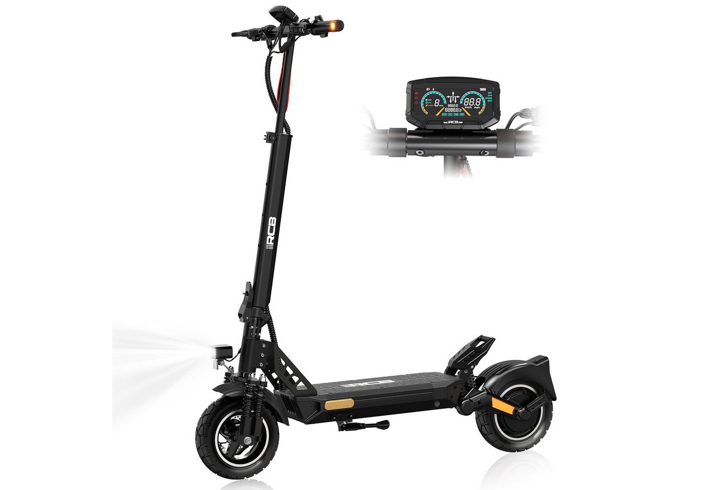 RCB TECH E-Scooter D5/D5 PRO ABE (Premium Version), NFC/Blinker/APP, 90-120KM Reichweite, 500,00 W, 20,00 km/h, bis zu 120 km Reichweite, 10 Zoll pannensicherer Reifen, klappbar von RCB TECH