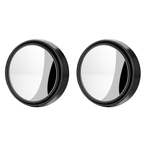 RCBCPLGLNK 360 Grad Verstellbarer Toter-Winkel-Spiegel, Auto-Hilfsrückspiegel, konvexer Spiegel, runder Rahmen, Weitwinkelspiegel for die Rückwärtsfahrt Spiegel(2Pcs Black) von RCBCPLGLNK