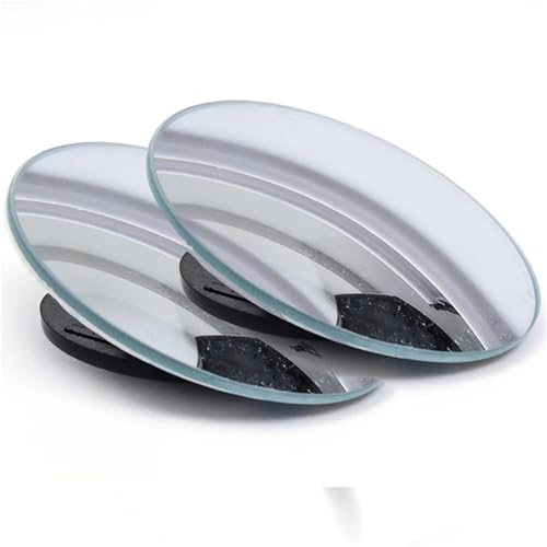 RCBCPLGLNK 360 Grad Verstellbarer Toter-Winkel-Spiegel, Auto-Hilfsrückspiegel, konvexer Spiegel, runder Rahmen, Weitwinkelspiegel for die Rückwärtsfahrt Spiegel(2Pcs Frameless) von RCBCPLGLNK
