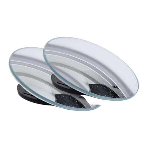 RCBCPLGLNK Autospiegel Weitwinkel-Auto-Toter-Winkel-Spiegel 360 ° verstellbare Zusatzrückspiegel HD rahmenloser Kleiner runder Spiegel Spiegel(2pcs-Round) von RCBCPLGLNK