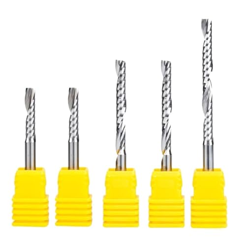 RCBCPLGLNK Fräser Einzelflöte Spirale Up Cut Router Bit Schaft 4mm CNC Schaftfräser Wolframstahl Hartmetallfräser Schaftfräser(4mmX4mmX28mm) von RCBCPLGLNK