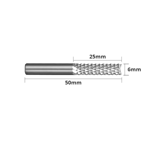 RCBCPLGLNK Hartmetall-Wolfram-Maiszähne schneiden 3,175/4/6 mm Fräser Ende CNC PCB Fräser Cutter for Graviermaschine Schaftfräser(6X25X50L) von RCBCPLGLNK
