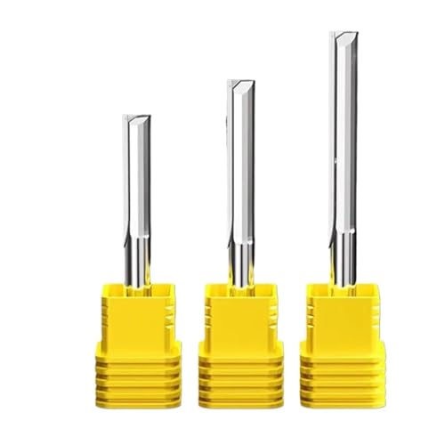 RCBCPLGLNK Holzbearbeitungswerkzeuge 3.175/4 /6mm Schaft Holzfräser 2 Flöte Hartmetall-Schaftfräser CNC-Gravierbit Gerader Schlitzfräser Schaftfräser(2548) von RCBCPLGLNK