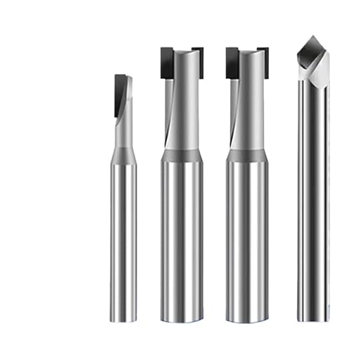 RCBCPLGLNK PCD-Diamant-Hartmetall-Fräser und 90-Grad-Fase-Fräser for Siliziumkarbidfaser, Graphit, Kupfer, Aluminium Reibahle(Double-F end Mill,4 x6 xD4 x50) von RCBCPLGLNK