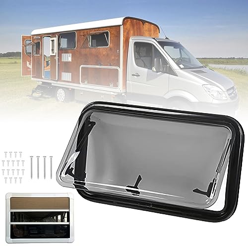 RCBDBSM Ausstellfenster Camper Wohnwagenfenster Wohnwagenfenster Insektenschutz, Wohnwagen Seitenfenster mit integriertem Rollo und Fliegengitter für Wohnwagen Van Camper,800x400mm von RCBDBSM