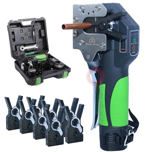 RCBDBSM Exzentrisches Bördelgerät, kabelloses elektrisches Einzel-Bördelgerät, Power Flaring Tool Kit, Fast Flaring Eccentric Flaring Tool, 45° exzentrischer Typ Klimaanlage Kühlung Werkzeug,E900AL von RCBDBSM