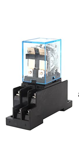 10 stücke Zwischenrelais HH62P LY2NJ 10A Micro Kleines Elektromagnetisches Relais AC/DC12V24V AC110V 220V 380V mit 8-poliger Sockelbasis PTF08A(With Socket,AC 220V) von RCGKNNMUZ
