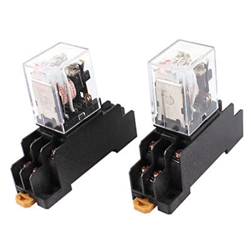 2 Stücke AC 220 V Spule DPDT 8 Pin Rote LED Allzweck-leistungsrelais w Sockel Basis von RCGKNNMUZ
