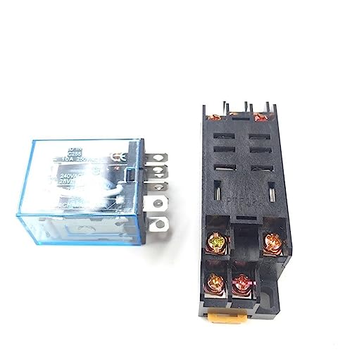 5 Stücke HH62P HHC68A-2Z Elektronische Micro Mini Elektromagnetisches Relais 10A 8PIN Spule DPDT mit Sockel Basis DC12V 24 V AC110 220 V(AC 110V) von RCGKNNMUZ