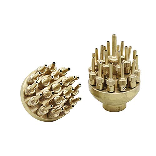 Gartenbewässerungssystem-Werkzeuge 1"/1,5" Dreischichtige Blume mit Ventil Gartenlandschaft Teichsprinkler 1 Stück Messing Einstellbare Streuung Feuerwerk Springbrunnendüse von RCGKNNMUZ