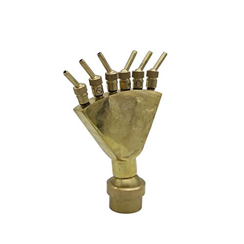 Gartenbewässerungssystem-Werkzeuge mit Ventil Gartenlandschaft Teichsprinkler Messing Einstellbar 1,5" Phönixschwanzförmige Springbrunnen Sprühkopf Streudüsen von RCGKNNMUZ
