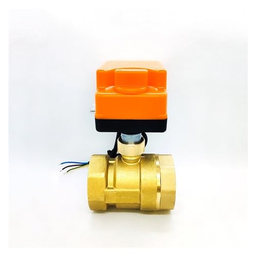 RCGKNNMUZ 1 STÜCK 1-1/2 Zoll Elektrischer Messing-Kugelhahn Dreileiter Zwei-Steuerung Zwei-Wege-Elektroantrieb mit Handschalter 220 V 24 V 12 V(Dc12v) von RCGKNNMUZ