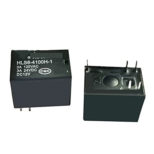 RCGKNNMUZ 10 Stück Relais HLS6-4100H-1-12VDC HLS6-4100H-1 12VDC HLS6-4100H-1-24VDC HLS6 4100H 1 24VDC 5PIN 3A 5V(12V) von RCGKNNMUZ