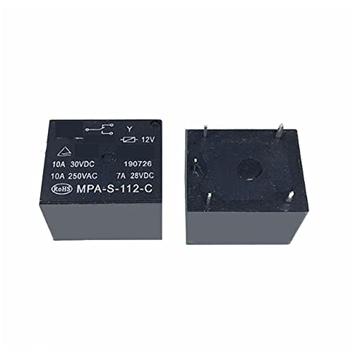 RCGKNNMUZ 10 Stück Relais MPA-S-112-C 12VDC MPA-S-124-C 24VDC MPA-S-124-C-24VDC MPA S 112 C 12V 24V 5PIN 10A(MPA-S-112-C 12VDC) von RCGKNNMUZ
