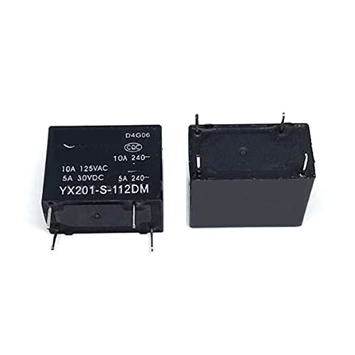 RCGKNNMUZ 10 Stück Relais YX201-S-112DM 12VDC YX201-S-124DM 24VDC YX201 S 112DM 12V 4PIN 10A DC12V 24V(YX201-S-124DM) von RCGKNNMUZ