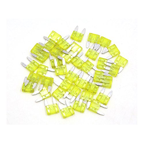 RCGKNNMUZ 40 Stücke Universal 20A Gelb Kunststoff Motorrad Auto Mini Gehäuse Klinge Stil Sicherung von RCGKNNMUZ