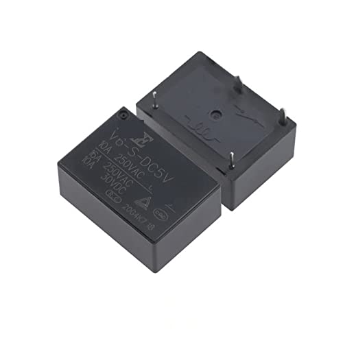 RCGKNNMUZ 5-teiliges Leistungsrelais V6-S-DC5V 5VDC V6-S-DC12V 12VDC V6-S-DC24V 24VDC 4PINS 10A 5V 12V 24V(12V) von RCGKNNMUZ