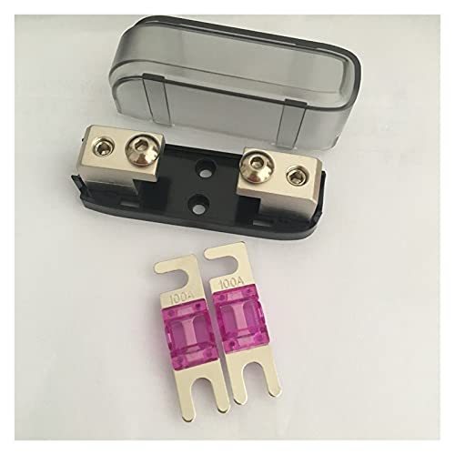 RCGKNNMUZ Car Audio Bolt-On Sicherung Auto Mini ANL AFS Auto Sicherungshalter Block mit 2 Stück Sicherungen(1 Holder 2x20A Fuse) von RCGKNNMUZ