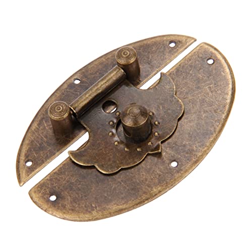 RCGKNNMUZ Riegelschloss Antik Bronze Oval Riegel Blume Haspe Schmuck Brust Box Schnalle Clip Verschluss DecorIron Hardware von RCGKNNMUZ