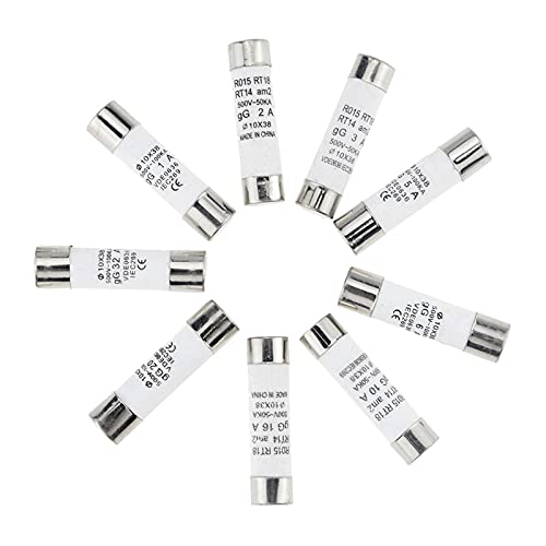 RCGKNNMUZ Sicherung 10 STÜCKE 10 * 38 Flinke Keramiksicherung 10 x 38 mm Sicherung 500 V 1 A 2 A 3 A 4 A 5 A 6 A 10 A 16 A 20 A 32 A for RO15 RT18 RT14 Sicherungskern(16A) von RCGKNNMUZ
