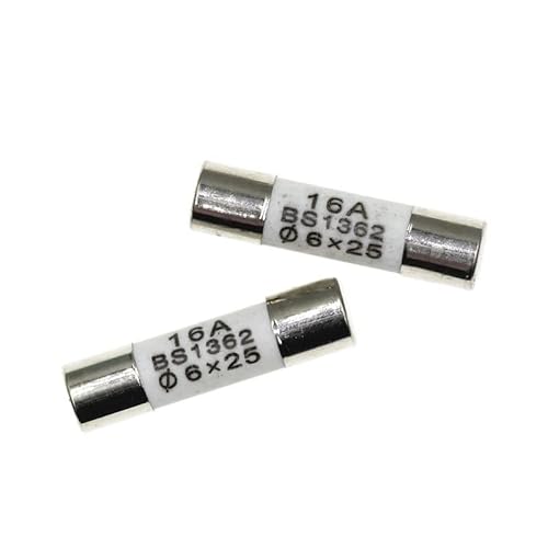 RCGKNNMUZ Sicherung 10 Stück 6 * 25 mm Keramiksicherung 6 * 25 Keramik-Versicherungsrohr 6 x 25 mm 0,5 A 1 A 2 A 3 A 5 A 6 A 7 A 8 A 10 A 15 A 20 A 25 A 30 A 250 V RO57-Sicherung(10PCS 1A) von RCGKNNMUZ