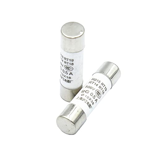 RCGKNNMUZ Sicherung 5 Stück 10 * 38 flinke Keramiksicherung 10 x 38 mm Sicherung 380 V 500 V 0,5 A 1 A 2 A 3 A 4 A 5 A 6 A 8 A 10 A 16 A 20 A 25 A 32 A 40 A RO15 RT18 RT14(2A) von RCGKNNMUZ