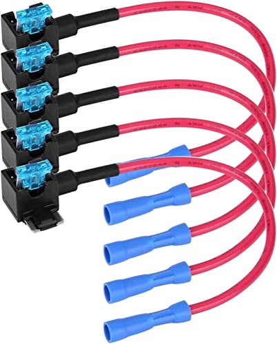 RCGKNNMUZ Sicherung 5 Stück Mini-Kfz-Blattsicherungshalter Auto-Kreis-Sicherungskasten 12-V-Halter Tap Adapter Micro Add-Circuit Adapter Sicherungssatz von RCGKNNMUZ