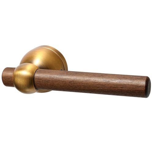 RCGKNNMUZ Zinklegierung Goldene Holzmaserung Türschloss Badezimmer Türgriff Schloss(Gris) von RCGKNNMUZ