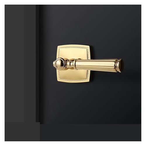 Typ A Schlafzimmer Golden American Minimalist Light Luxury Glastürschloss Extrem einfaches französisches Badezimmerschloss(Gold,Magnetic Silent Set) von RCGKNNMUZ