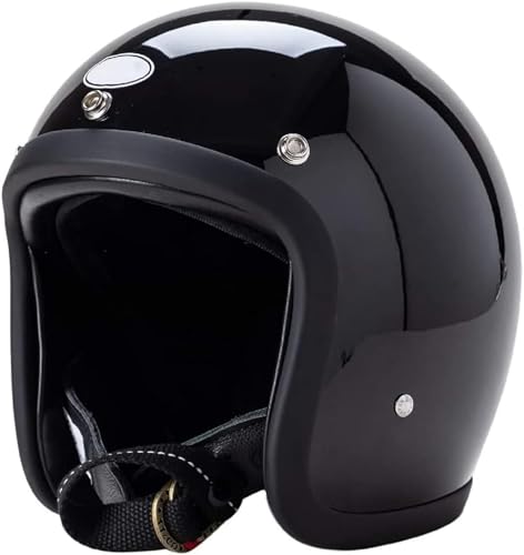 RCGNR Classic 500TX Small Body Helm 3/4 Offener Sturzhelm, Helmet Motorrad-Helm Vintage Jet-Helm Scooter-Helm Halbhelme Motorrad Helm ECE Zertifiziert,Gloss Black,XL RCGNR Classic 500TX Small Body Helm 3/4 Offener Sturzhelm, Helmet Motorrad-Helm Vintage Jet-Helm Scooter-Helm Halbhelme Motorrad Helm ECE Zertifiziert,Gloss Black,XL von RCGNR